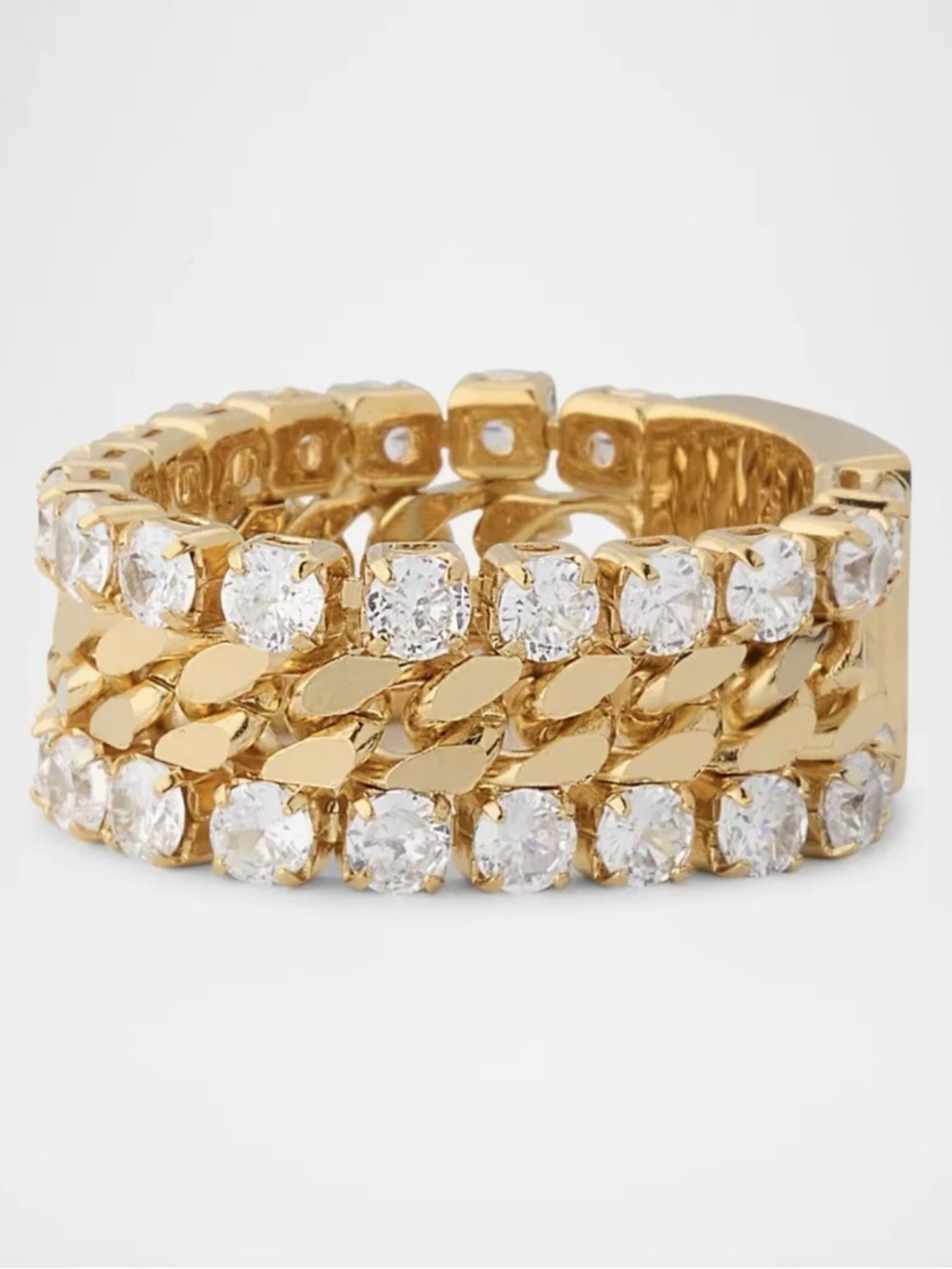 Givenchy 4G Crystal Statement Ring Gold - Picture 5 of 8